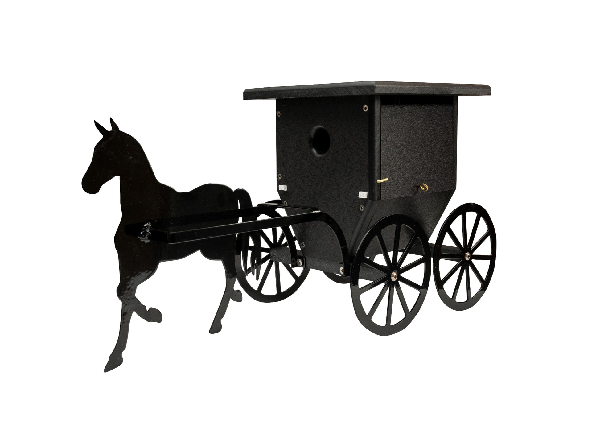 Outdoor | Poly Bird Feeders & Houses | Buggy Wren House with Horse image 0