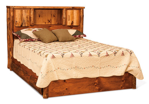Log | Bed | Bookcase Headboard Bed | Simon Pure